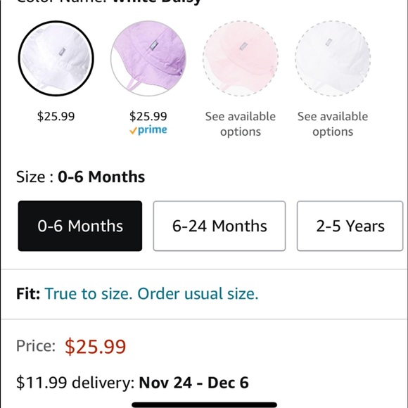 50+ upf sun protection baby hat 3-9 months - Picture 2 of 6